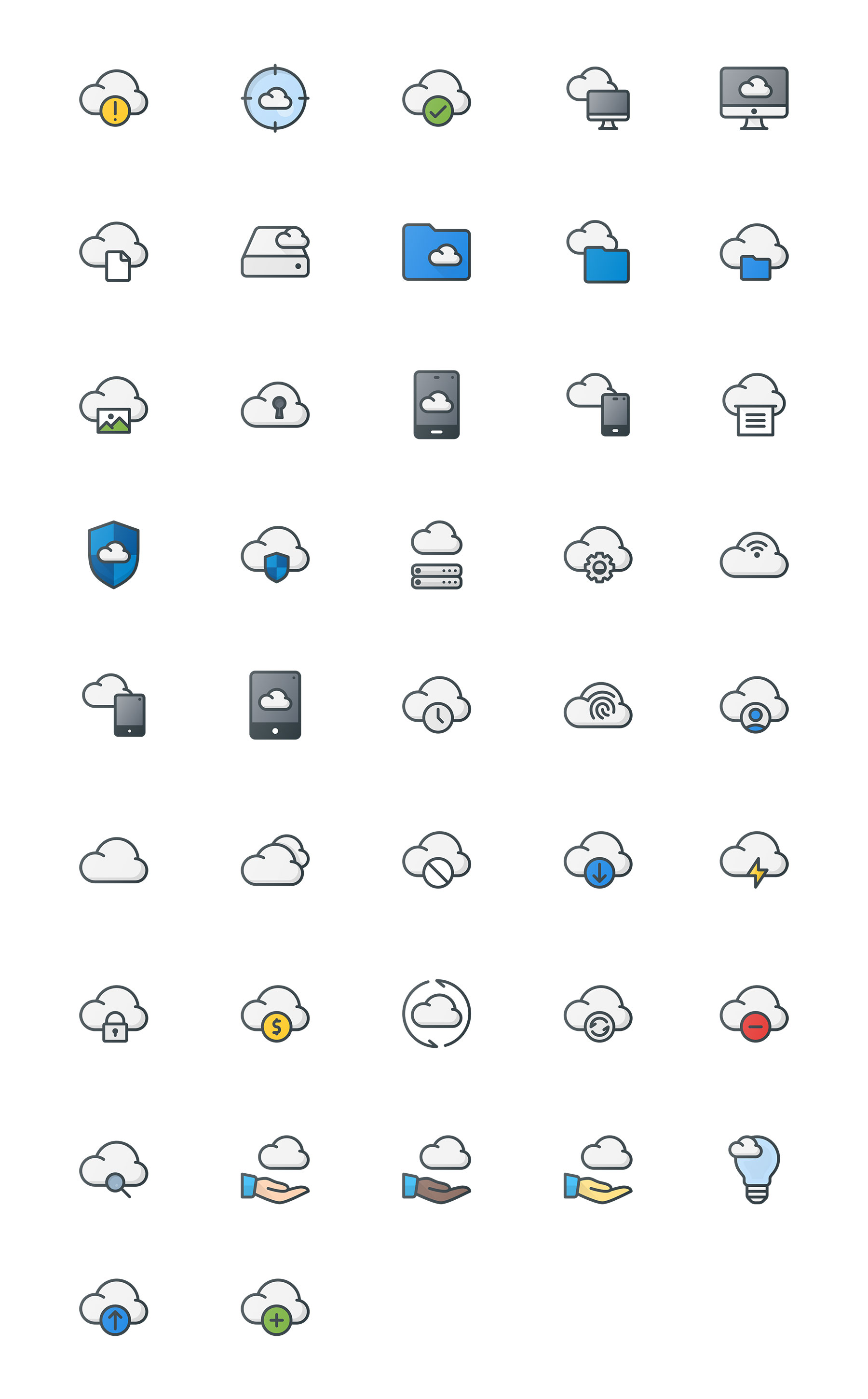 42 枚云储存元素图标