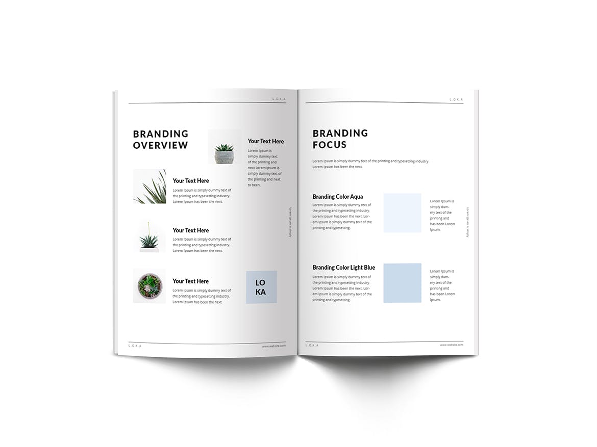 公司/品牌A4宣传册设计模板 Company Branding A4 Brochure Template插图(7)