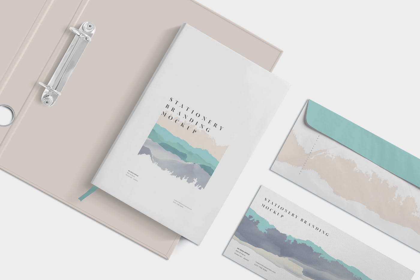 企业品牌VI设计预览办公用品样机模板 Stationery Branding Mockup Scenes插图(3)