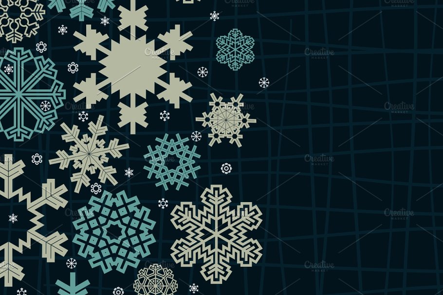 漂浮纹理雪花装饰插图 Structure snow插图