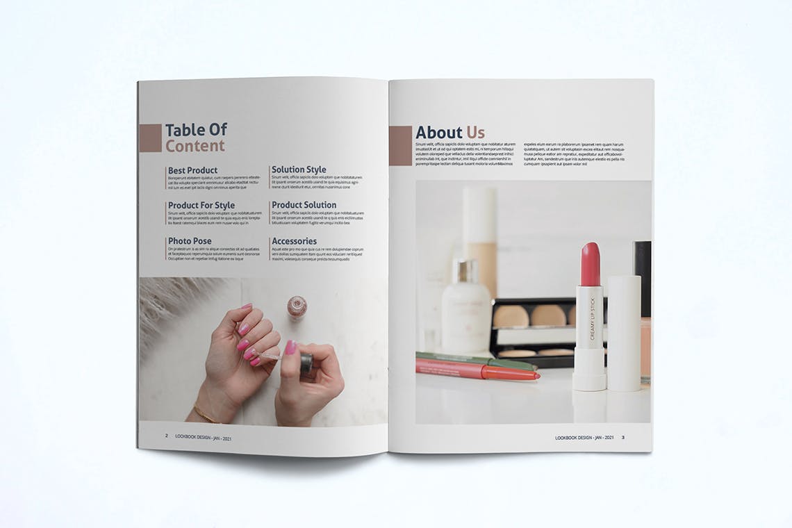 时装订货画册/新品上市产品素材库精选目录设计模板v4 Lookbook Template插图(3)