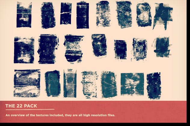 复古设计效果必备油漆滚刷肌理纹理 Rolled ink 1插图(1)