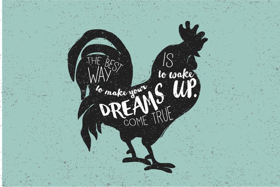 复古设计风格手绘动画插画素材 Vintage hand drawn animals set插图(3)