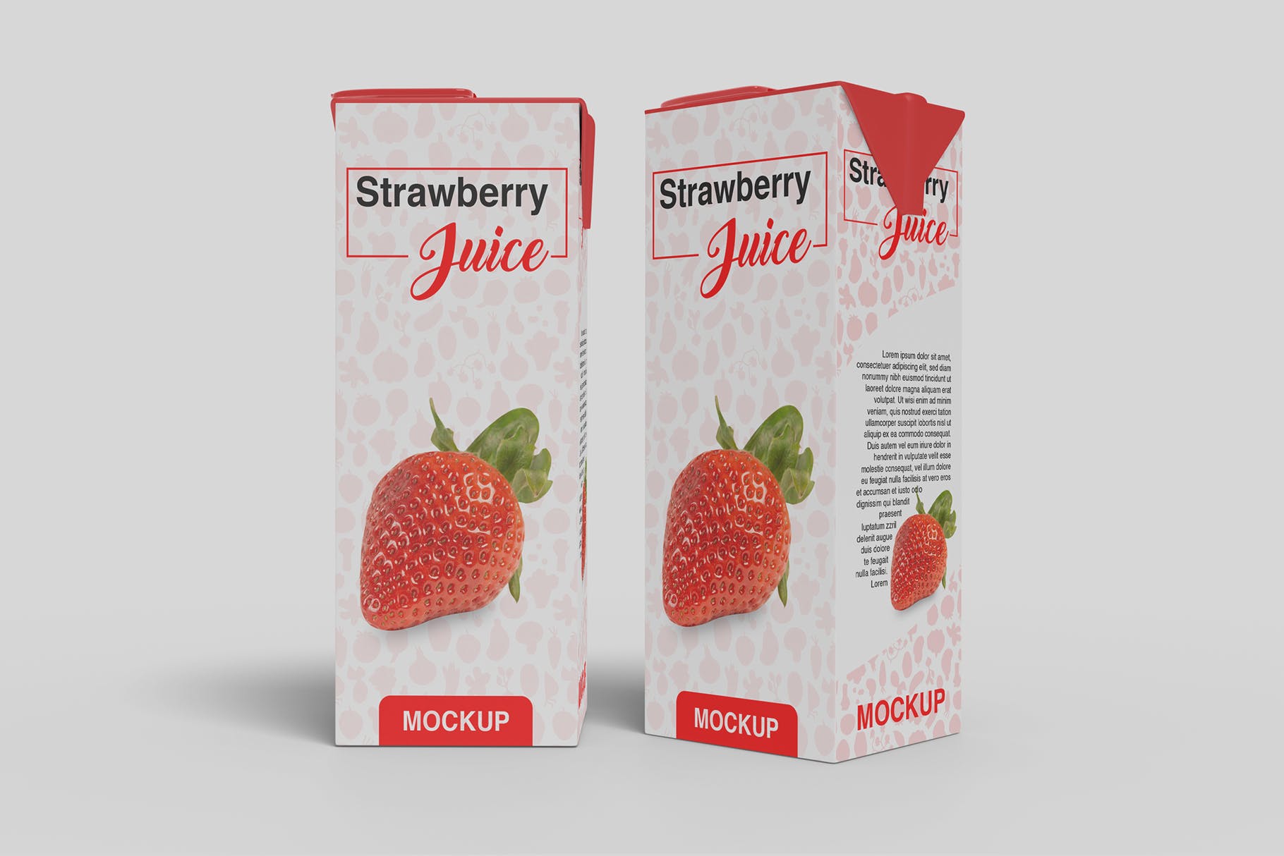 果汁盒包装外观设计素材库精选模板 Juice Box Mockup插图(3)