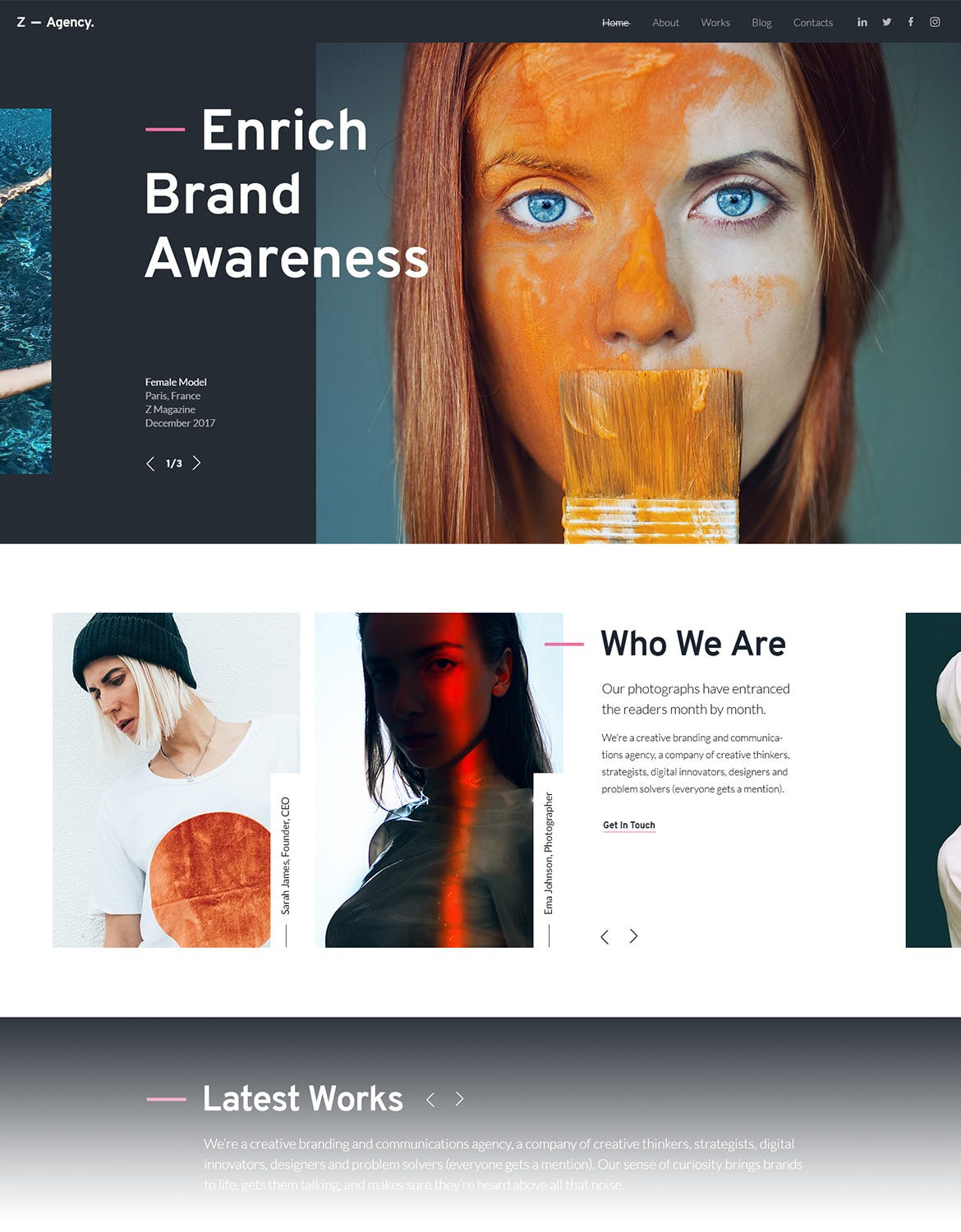 八合一多用途网站主页着陆页设计PSD模板 Zodiac – Multi-Purpose PSD Template插图(6)