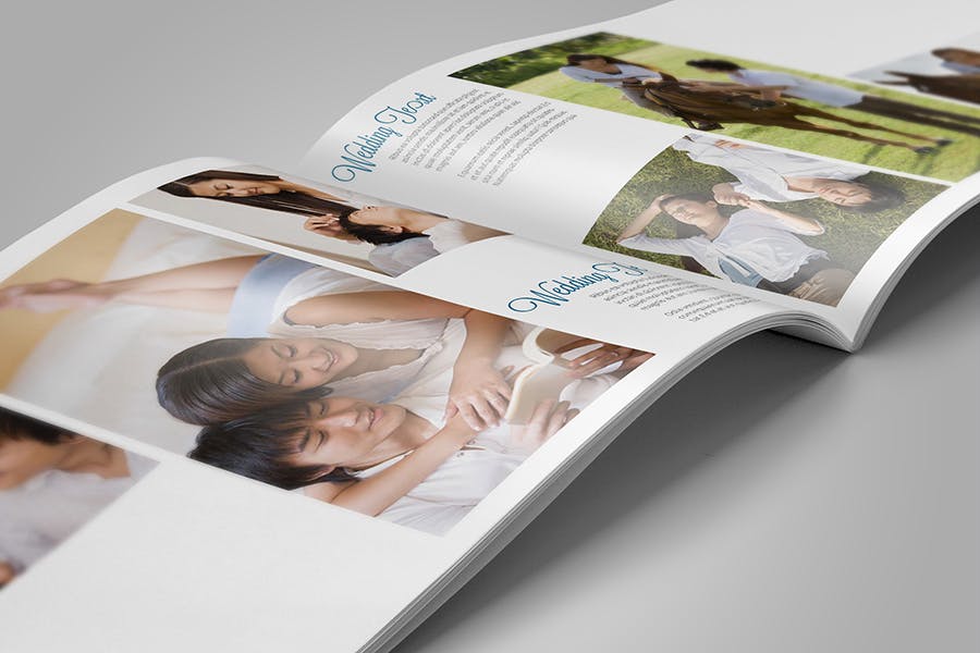 现代时尚简约风格婚纱照画册设计模板 Wedding Photo Album插图(12)