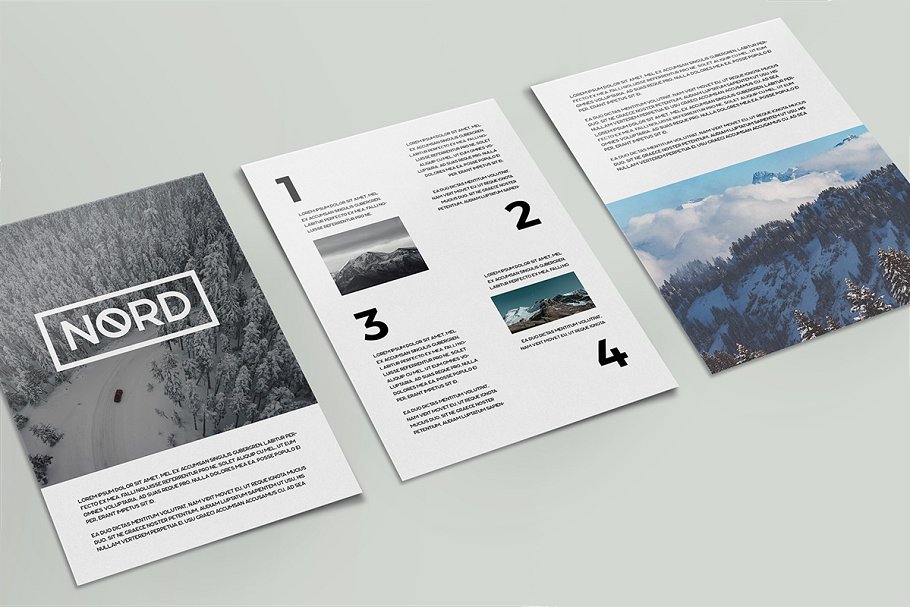 14种角度A4规格传单样机 Minimal A4 Flyer Mockups插图(7)