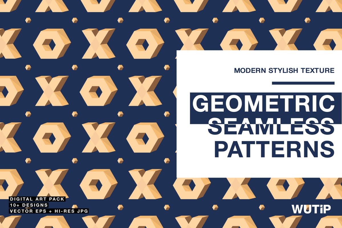 几何图形无缝背景纹理 Geometric Seamless Patterns插图