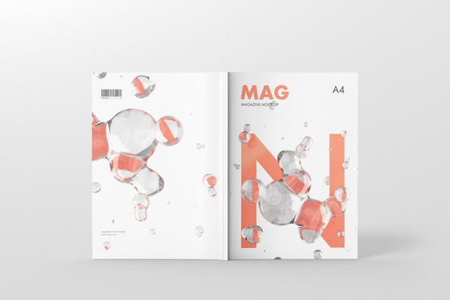 高品质A4杂志印刷品样机模板 Magazine Mockup – A4 210×297 mm插图(6)