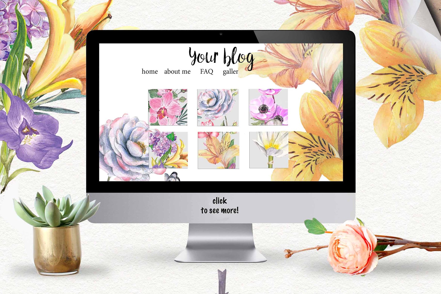 极力推荐：超级水彩元素设计素材包[2.5GB] Wildflowers pack 75 PNG插图(10)