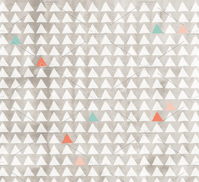 有机几何水彩图案纹理 Organic Geometry Watercolor Patterns插图(1)