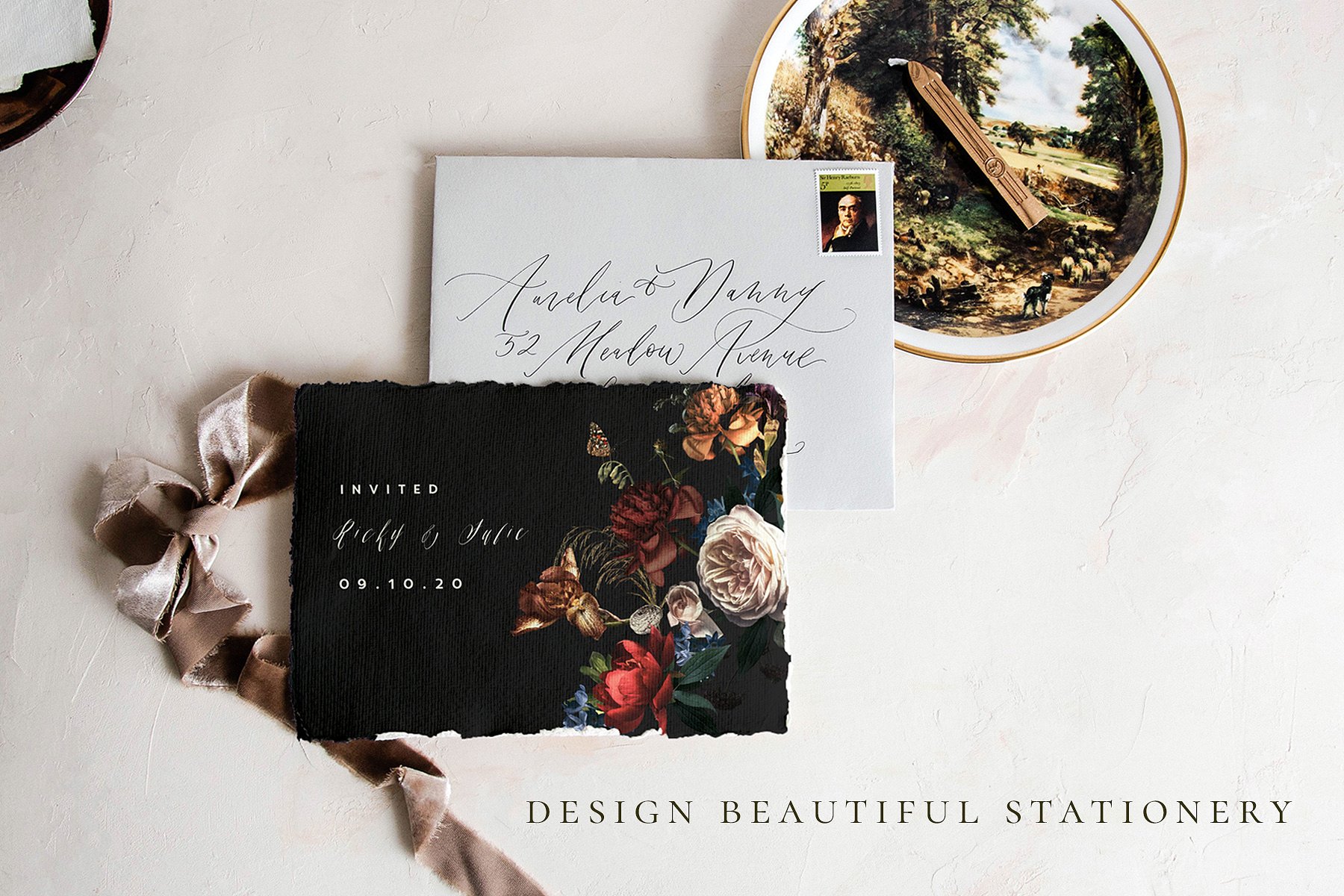 传统色彩荷兰花卉剪贴画 Vintage Floral Clip Art – Dutch插图(4)