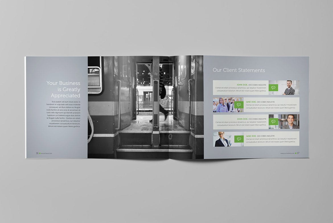 企业年度报告/行业分析报告设计模板 Annual Report Landscape插图(9)