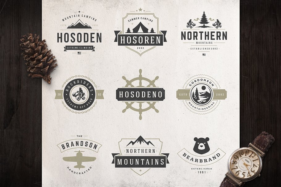 280个户外品牌Logo标志和徽章模板 280 Outdoor logos and badges插图(73)