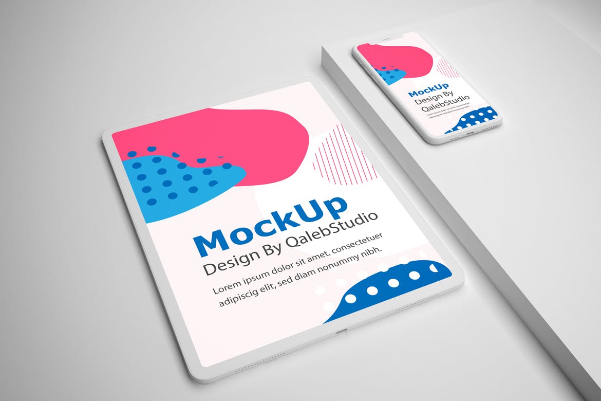 简约风格iPhone 11&iPad Pro屏幕界面预览素材库精选样机 Clean iPhone 11 & iPad Pro插图(3)