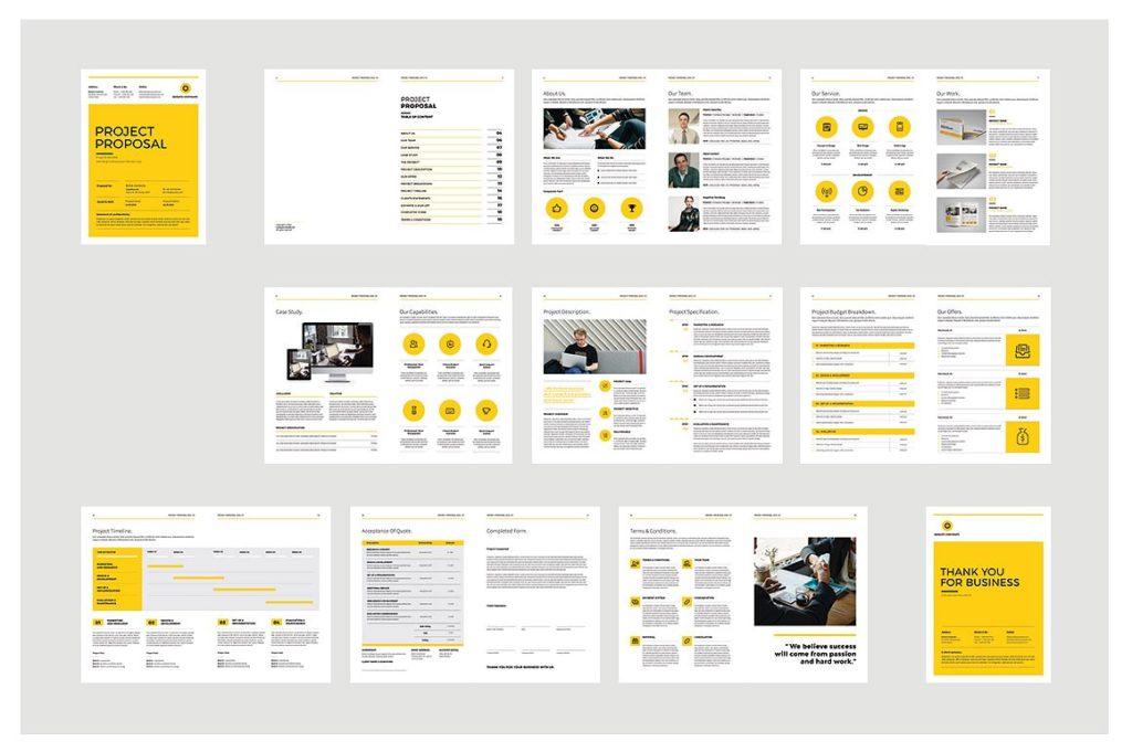 一款浅色系创意简洁画册下载[DOC, INDD]插图(10)