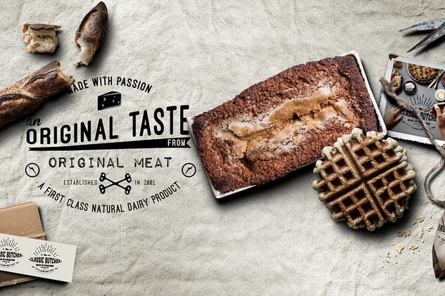 咖啡面包店巨无霸广告场景设计素材 Cafe Ingredients Hero Image插图(2)