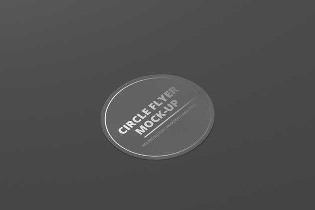 企业品牌迷你圆圈传单模板 Circle Flyer Mockup插图(3)