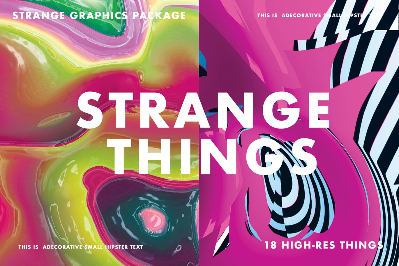 18个时尚炫酷艳丽的五颜六色的聚丙乙烯大理石质感的背景底纹纹理大集合插图