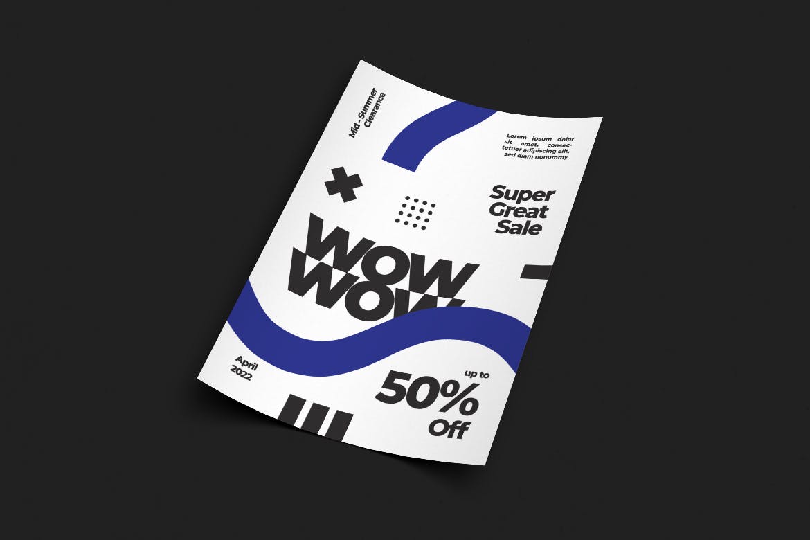 现代简约版式设计促销海报PSD素材素材库精选模板 Rodrigo Poster Design插图(2)