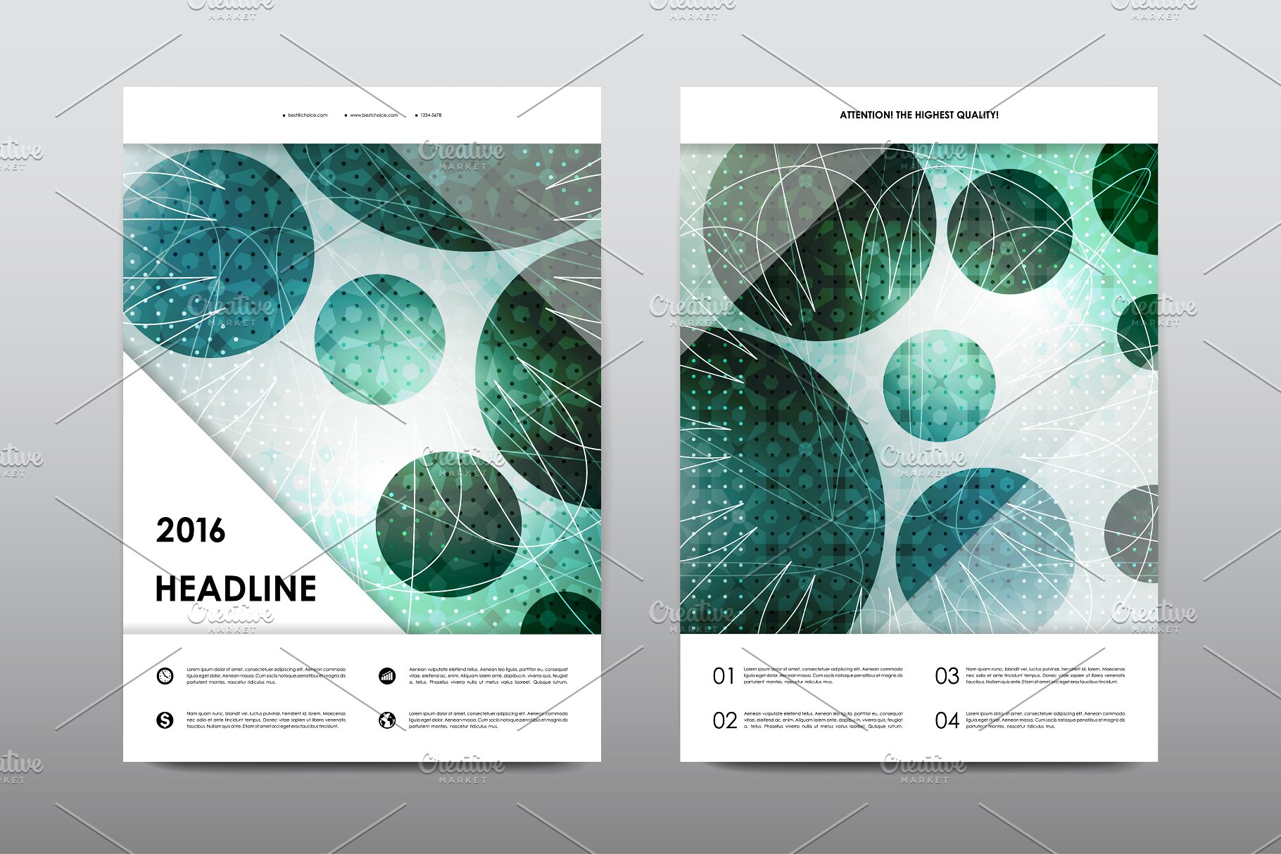 50+企业画册模板合集 50+ Business Brochures Bundle插图(16)