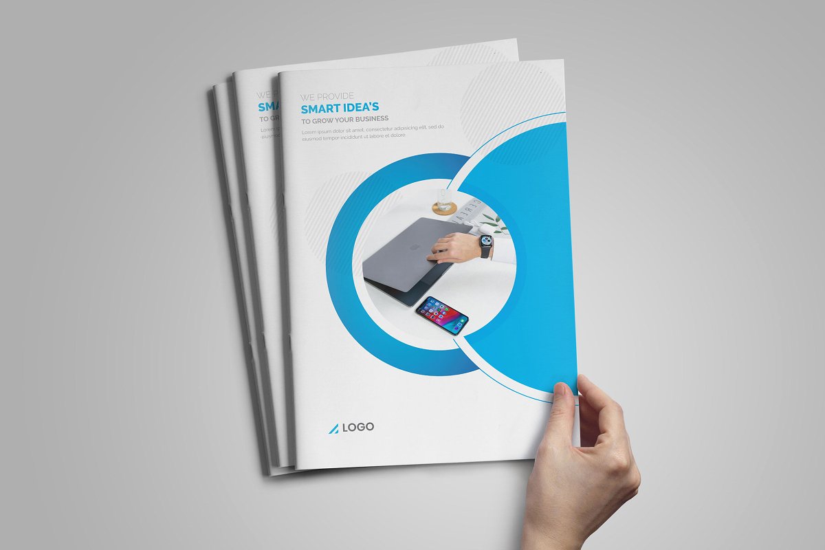 创意极简主义业务宣传手册设计插图