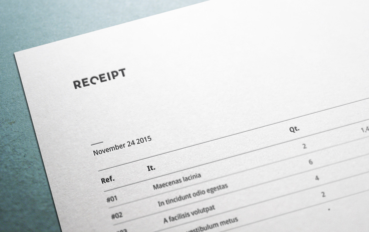 企业收据销售票据设计模板素材 Receipt Template Design插图