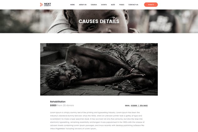 非营利组织慈善基金网站PSD模板 Charity and Donation Fund Volunteer NGO Template插图(7)