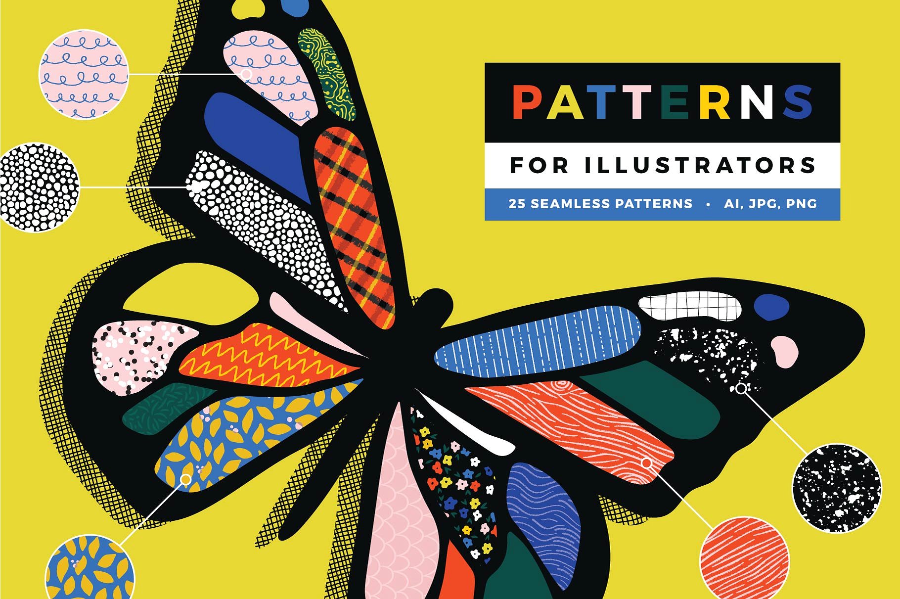 25款插画师最爱图案纹理[AI] 25 Patterns for Illustrators插图