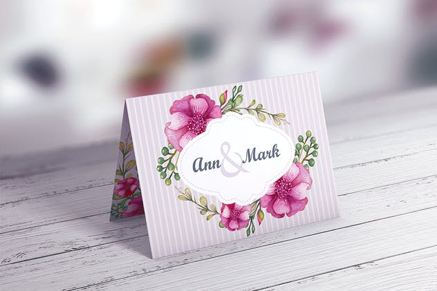 邀请函与贺卡样机模板v2 Invitation & Greeting Card MockUp vol.2插图(6)