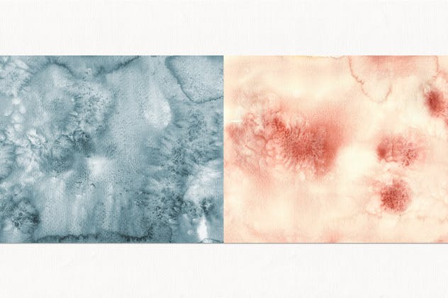 12个优质淡水彩背景套装 Set of 12 Watercolor Backgrounds插图(3)