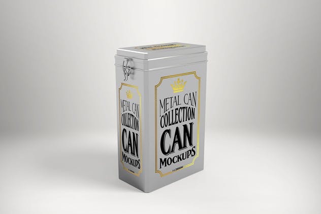 食品饮料金属容器罐子罐头样机vol.3 Vol. 3 Metal Can Mockup Collection插图(11)