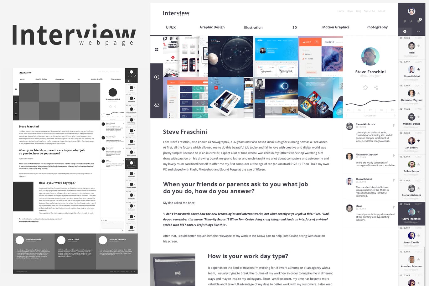 时尚简约多用途的网站设计模板UI KITS插图