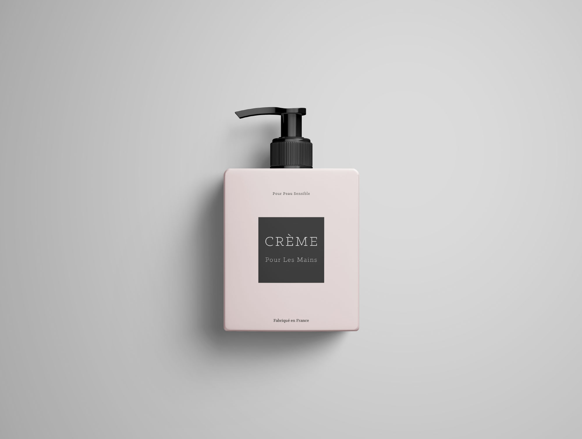 按压式瓶乳液包装外观设计样机模板 Cream Bottle Mockup插图