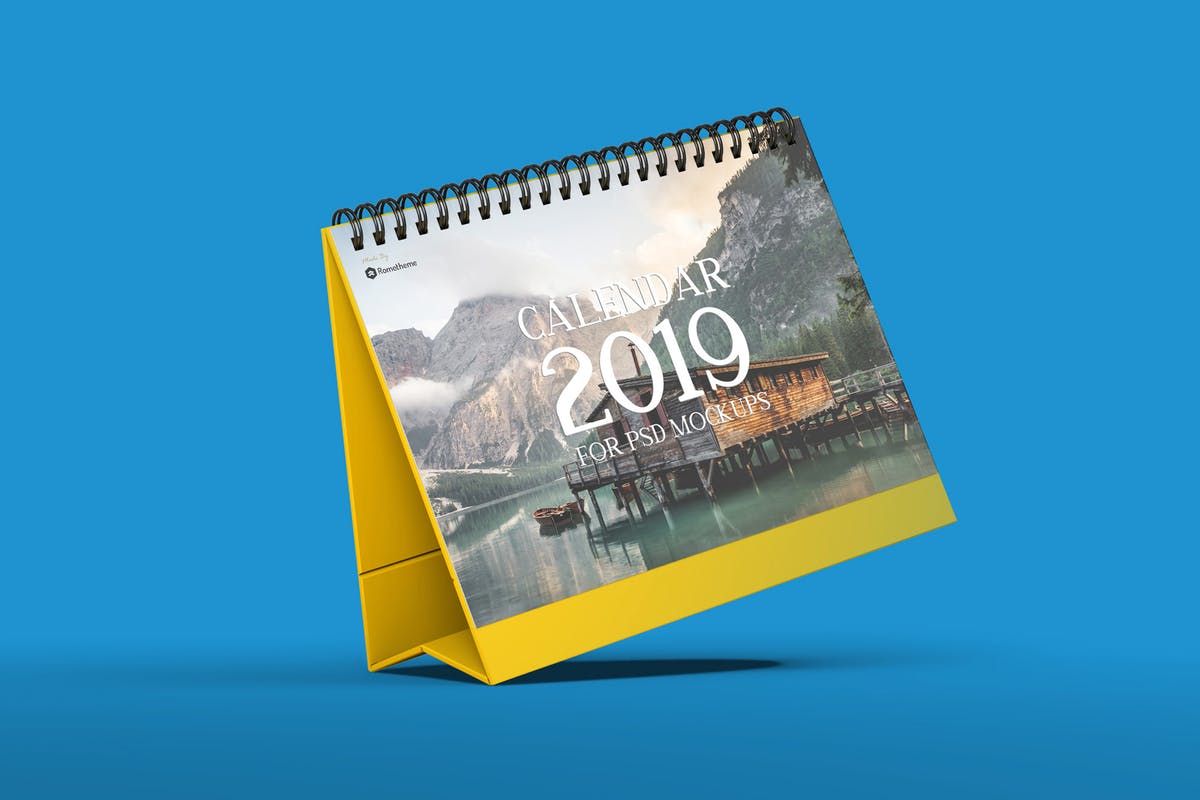 活页日历表/台历样机模板V1 Calendar Table Mockups vol.1插图