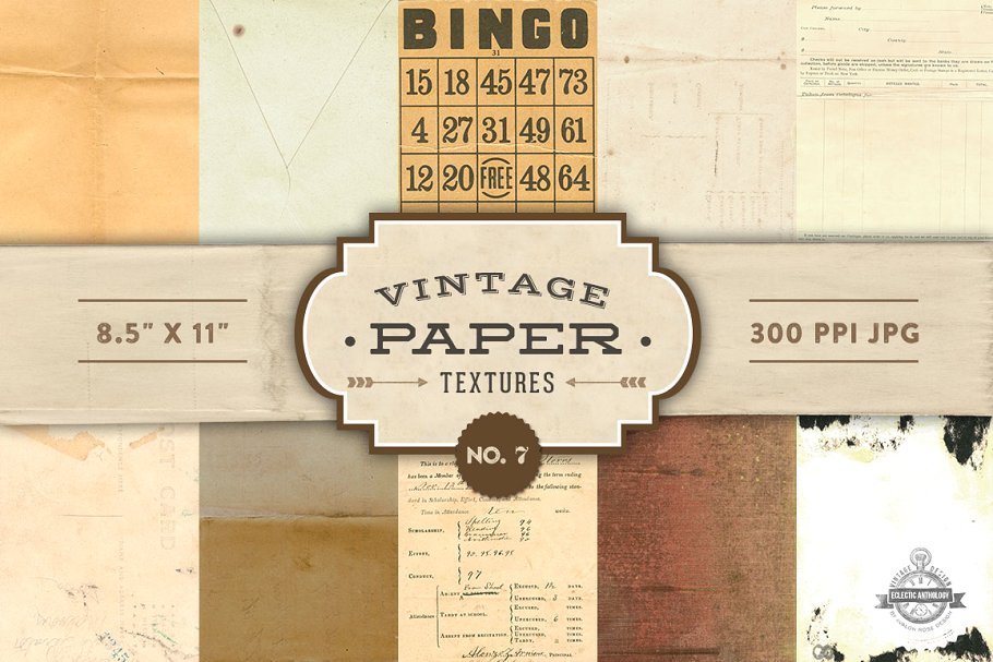 复古纸张纹理 Vintage Paper Textures – No. 7插图
