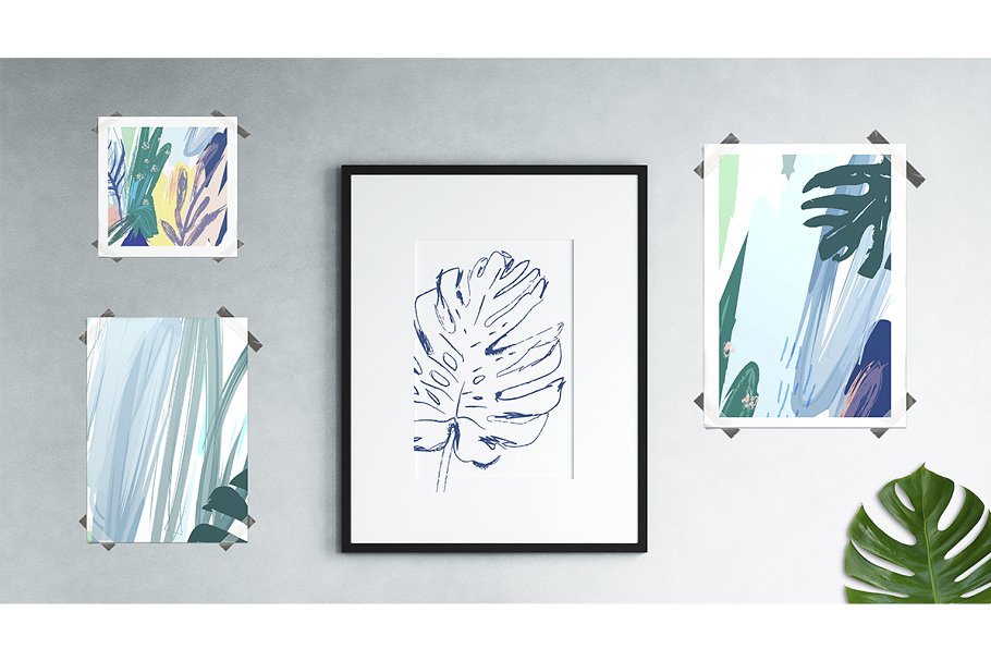 热带疯狂水彩图形插画 Tropical Madness graphic set插图(8)