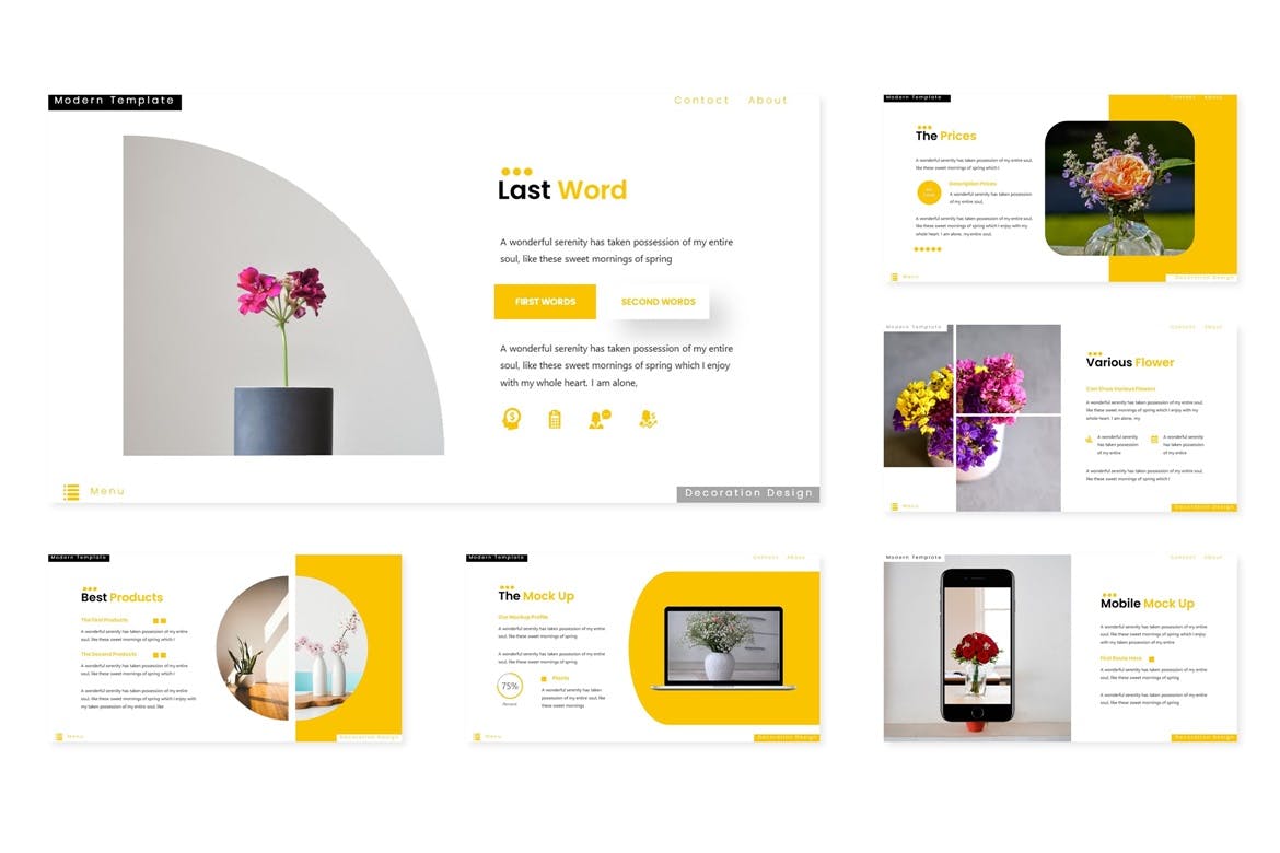 橙色风格产品展示素材库精选PPT模板 Deco – Powerpoint Template插图(3)