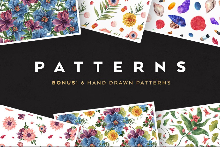 艺术爱好者水彩花卉设计套件 Artistic Enthusiast Watercolor Kit插图(2)