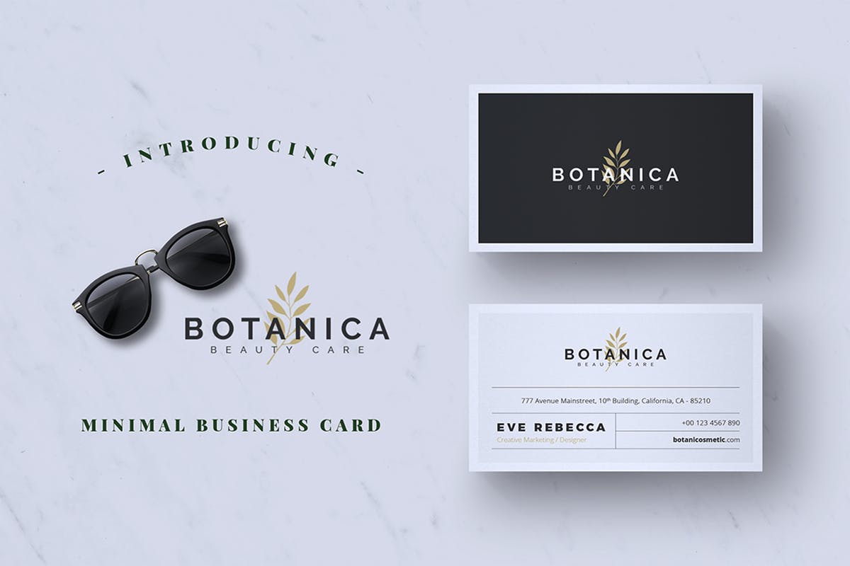 现代极简主义企业名片制作模板v1 Modern Minimalist Business Card Vol. 01插图