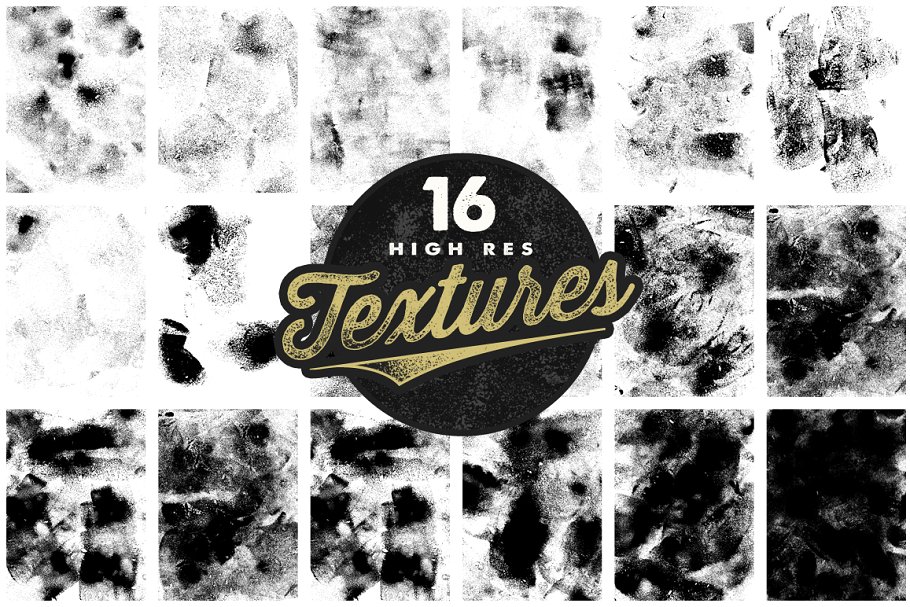 复古邮票纹理和笔刷素材包 Retro Stamp Textures & Brush Pack插图(1)