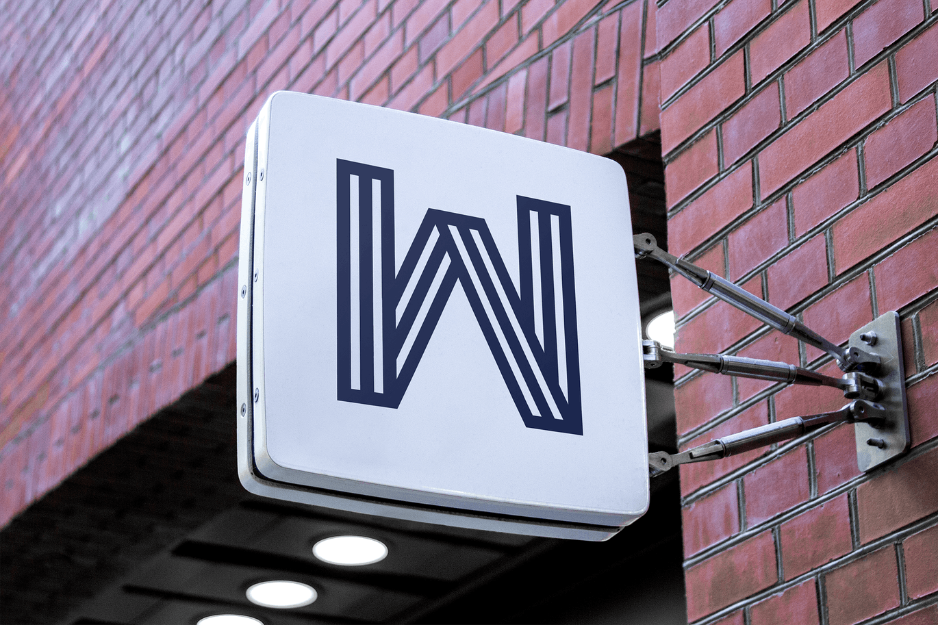 户外/室外悬挂Logo标志设计效果图样机#3 Outdoor Hanging Logo Sign Mockup #3插图