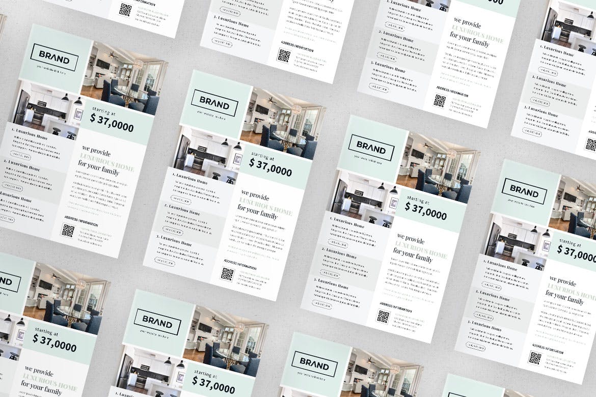 豪宅租赁出售广告海报传单素材库精选PSD模板v1 NS – Corporate Real Estate Flyer Vol.1插图(1)