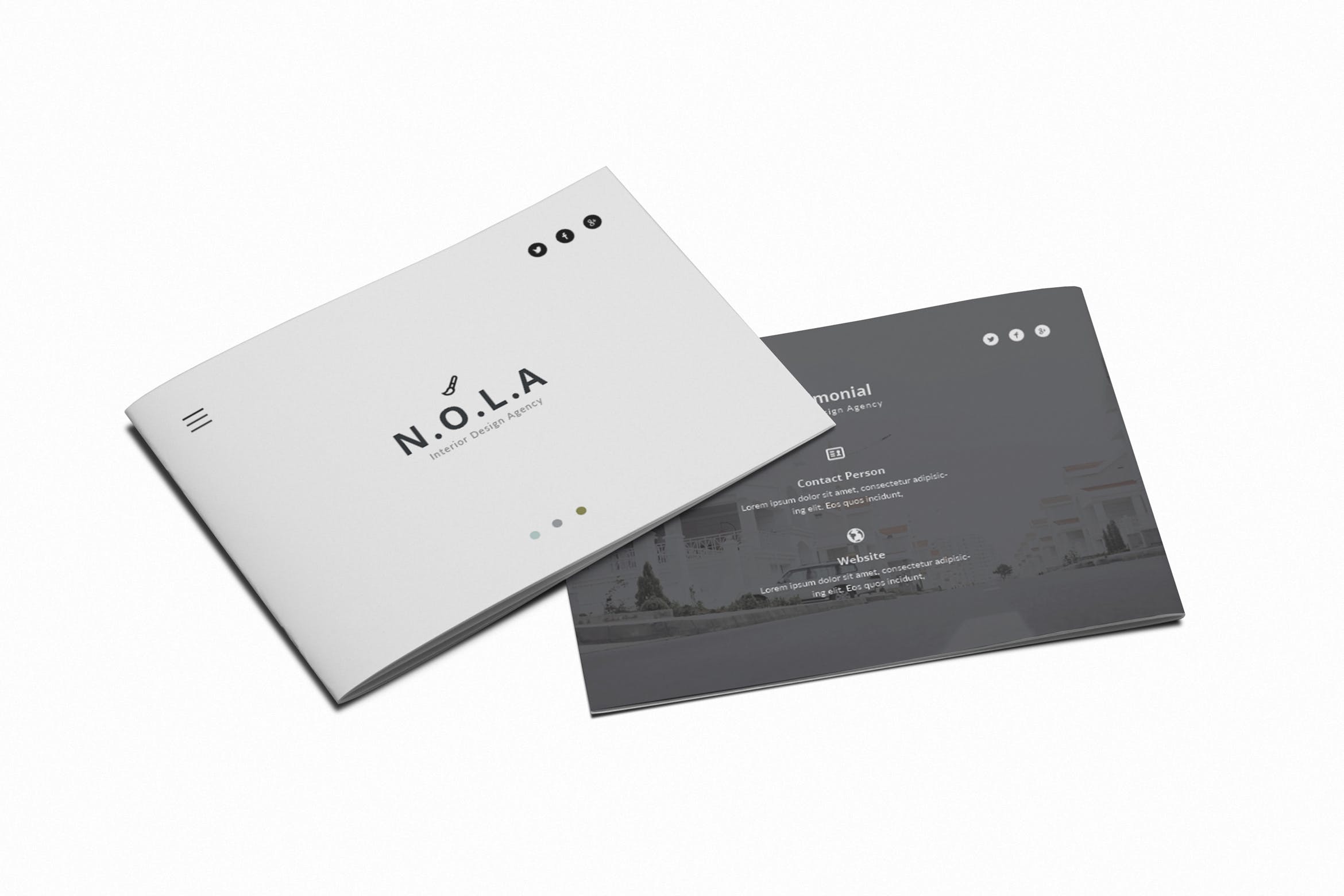 北欧装修风格室内设计A5规格画册设计模板插图