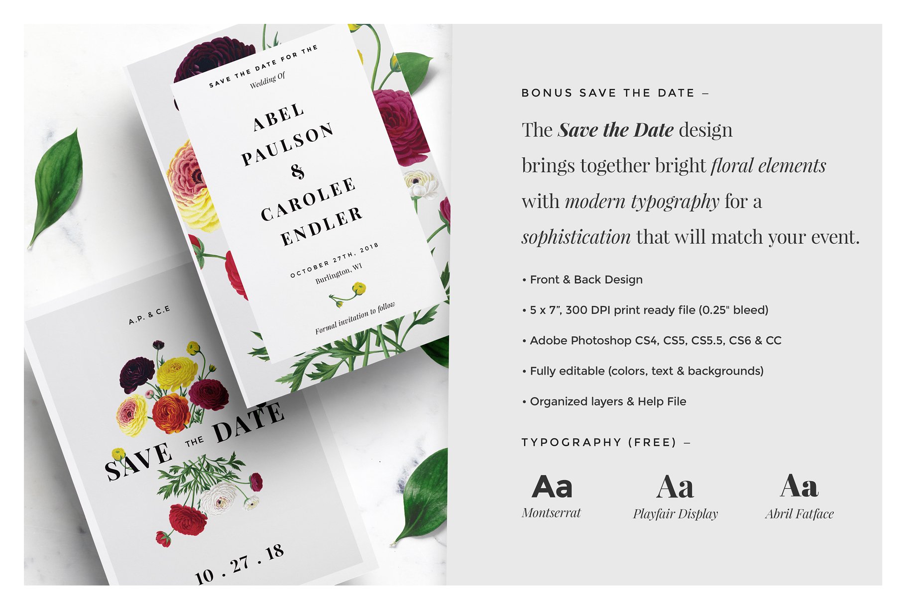 复古植物花卉剪贴画合集 Vintage Botanical Flower Bundle插图(2)