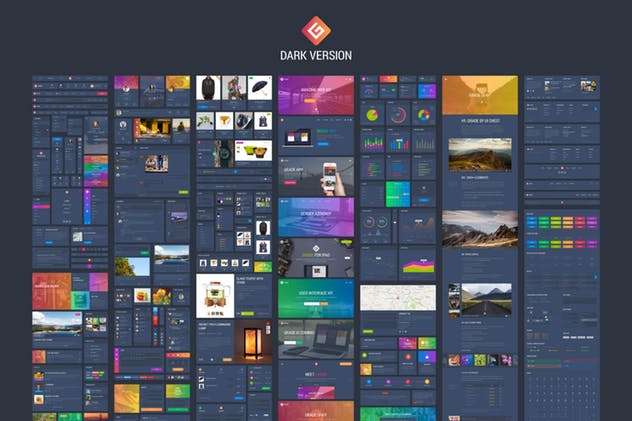 博客/社交/电商多用途 APP UI 套件 Grade UI Kit插图(3)