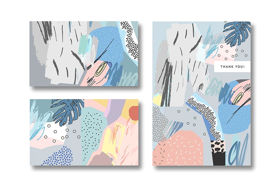 抽象印象派水彩插画素材 CUT out graphic pack.插图(14)