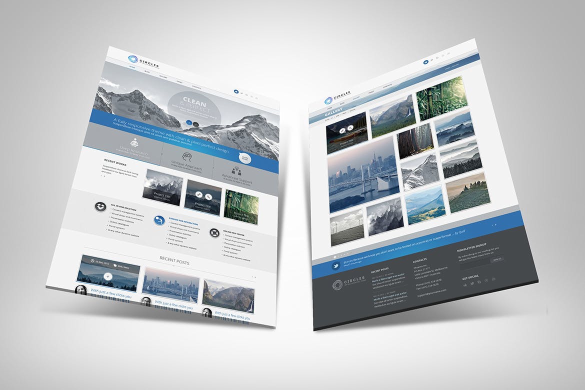 网站UI设计3D展示图样机模板 3D Web Presentation Mockup (V1)插图(4)