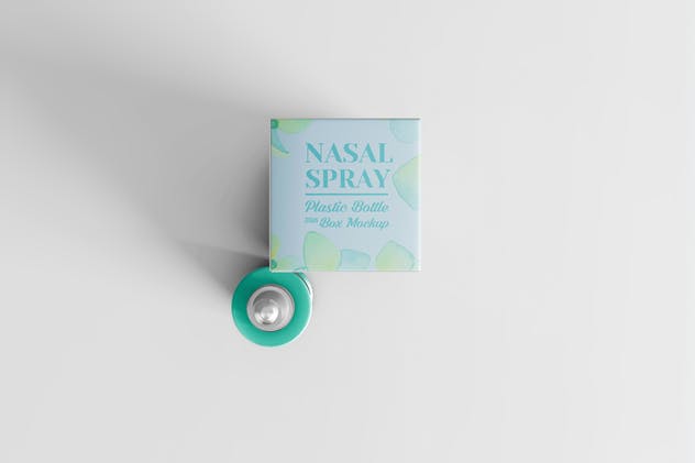 滴鼻药剂塑料瓶及包装盒外观设计样机 Nasal Plastic Bottle With Box Mockup插图(13)