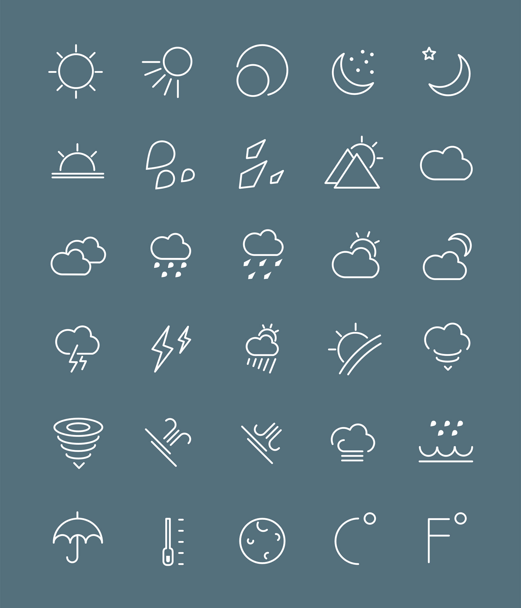 30 Weather Icons